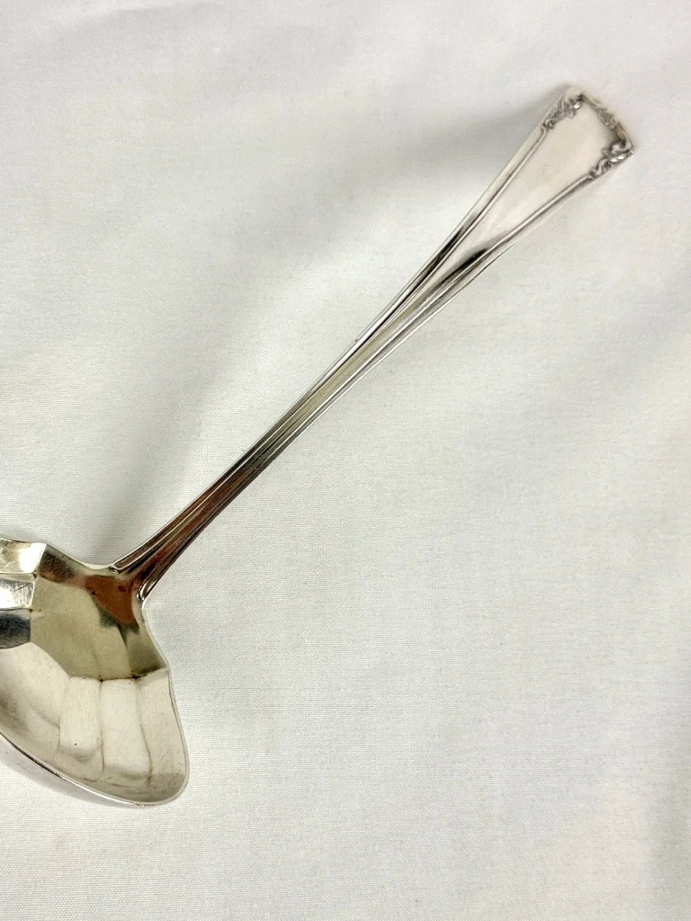 Vintage 1915 Lafayette Alvin Silverplate Gravy Ladle 7 1/8in Long Unique Bowl